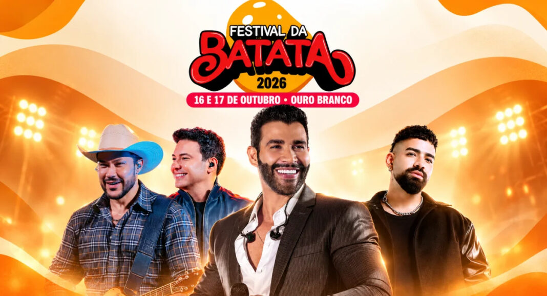 Gusttavo Lima leva ao 40º Festival da Batata o guindaste que virou marca registrada de seus shows Gusttavo Lima leva ao 40º Festival da Batata o guindaste que virou marca registrada de seus shows